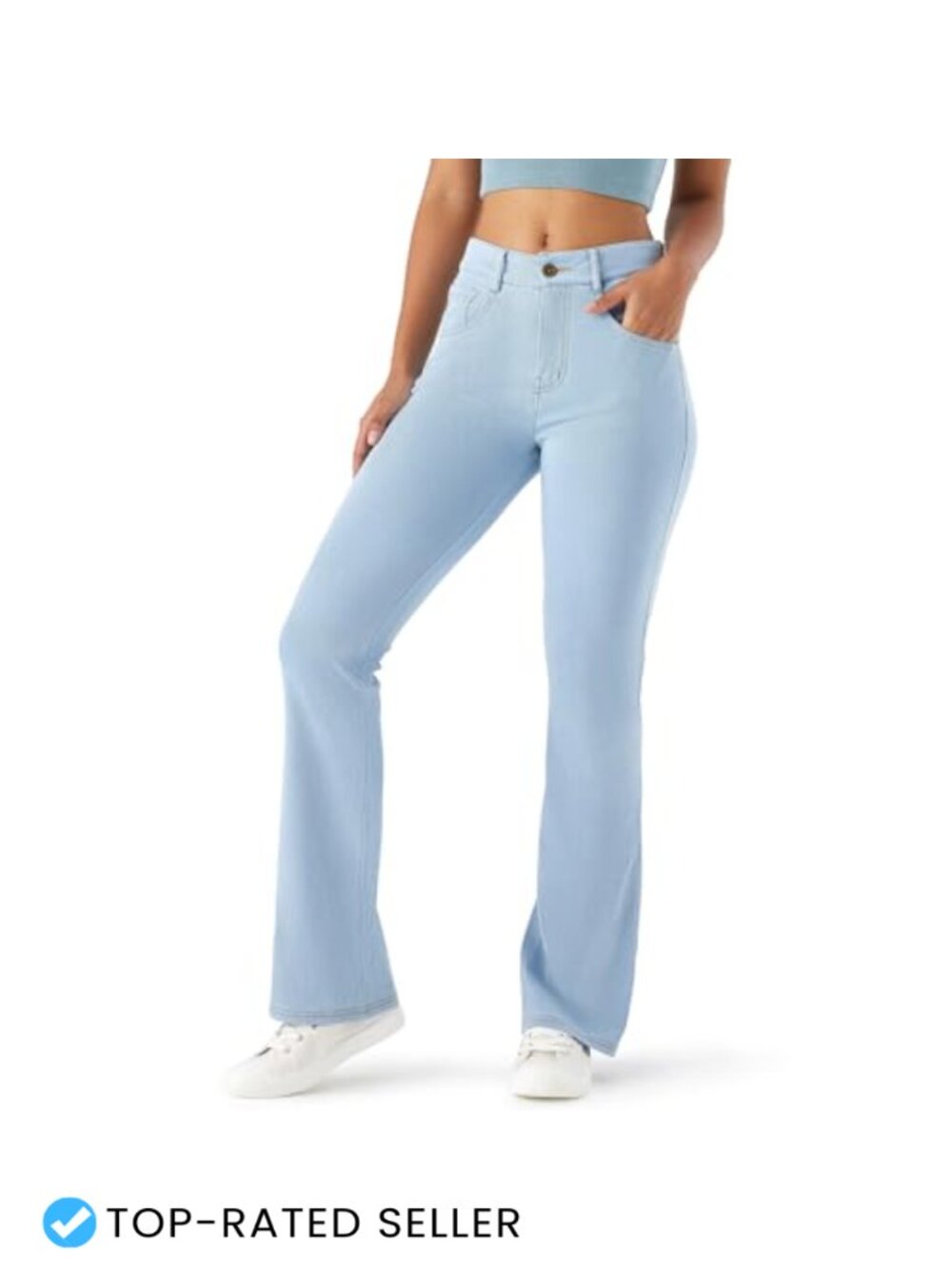 High Waisted Bootcut Jeans for Women, Soft Stretch Fabric, Straight Leg,